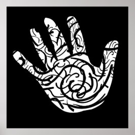 Poster palma geométrica abstrato