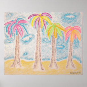 Pôster Palma-Impressão colorido