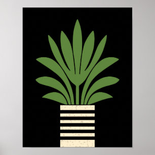 Poster Palma Plantada Moderna do meio século