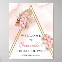 Palma Seca Folga Blush Flores Rosa Sinal de Boas-v