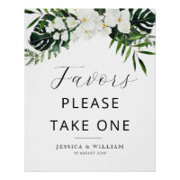 palma tropical folhas florais sinal Favor