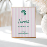 Palmas verdes - faixas cor-de-rosa Favoritos