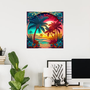 Poster Palmeira-de-praia