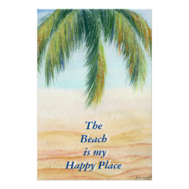 Pôster Palmeira em um dia ensolarado na praia