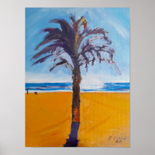 Poster Palmeira Tropical Praia Ensolarada