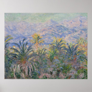 Pôster Palmeiras de Claude Monet em Bordighera