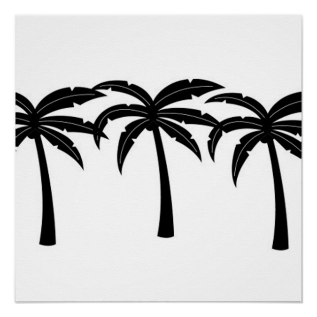 Pôster Palmeiras tropicais (Frente)