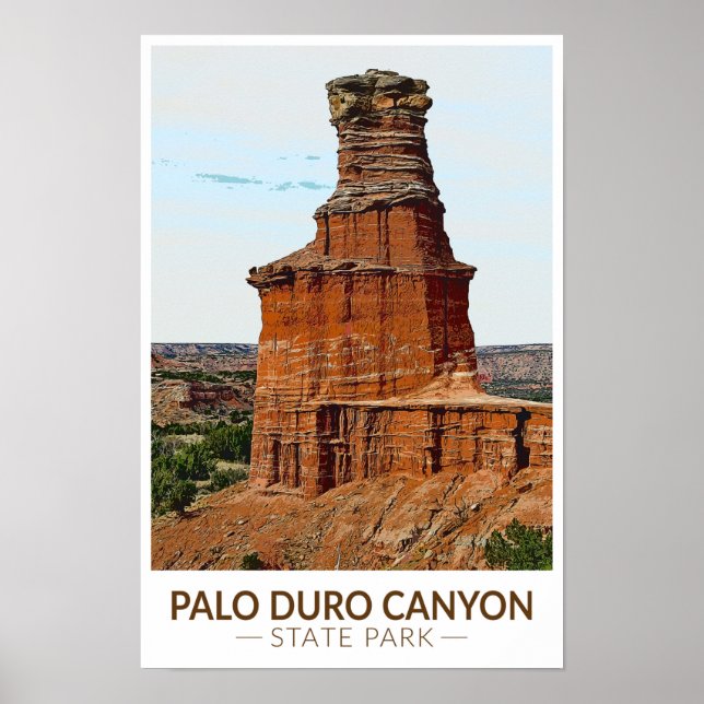 Poster Palo Duro Canyon State Park Texas Art (Frente)