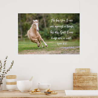 Poster Palomino Horse Escritura Versa Contra Tropa