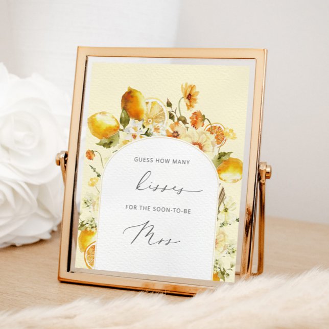 Poster Palpite de limão quantos beijos jogo de chá de pan (Criador carregado)