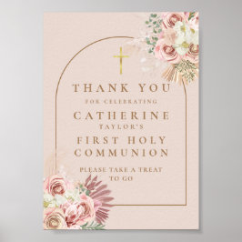 Poster Pampas Grass First Communer Favor Sinal