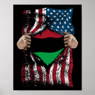 Poster Pan African Unia Flag Leal Afro-americanos Usa Gif