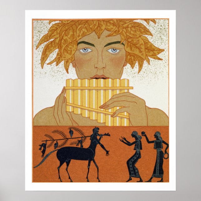 Pôster Pan Piper, ilustração de Les Mythes de Paul (Frente)