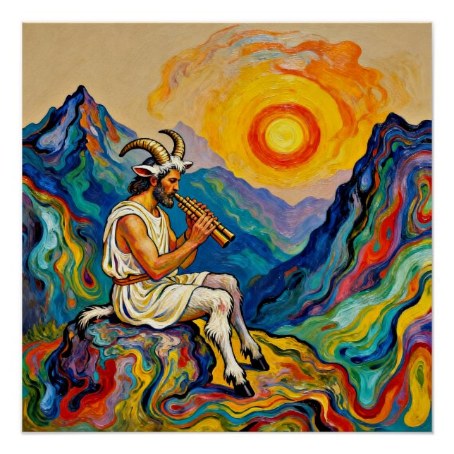 Pôster Pan plays his Pipes (Frente)