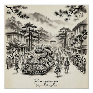 Pôster Panagbenga Festival Baguio Philippines Flower Fest