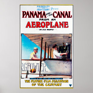 Poster Panamá e o cargo do Promo do filme do avião do