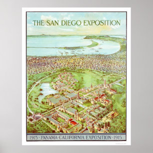 Poster Panamá - Exposição da Califórnia em San Diego 1915