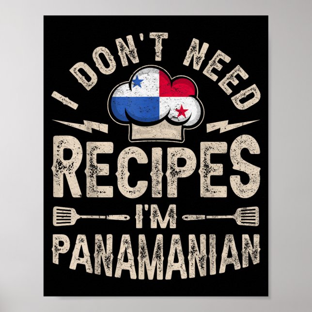 Poster Panama Flag Proud Panamanians Men &amp; Women  (Frente)
