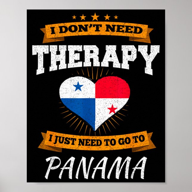 Poster Panamanian Flag I Panama Flag I Vacation Panama  (Frente)