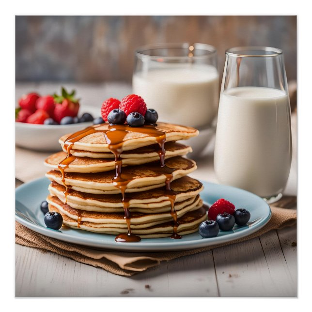 Pôster Pancakes and Milk (Frente)