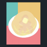 Poster Pancakes Xarope Coloridos<br><div class="desc">Impressão de Arte para Cozinha com Panquecas</div>