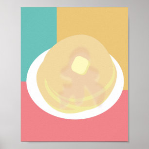 Poster Pancakes Xarope Coloridos