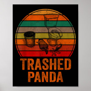 Poster Panda Arrasado Funny Esquilo Bêbado Vintage Homens