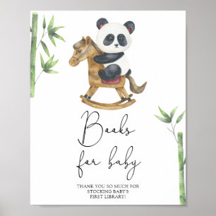 Poster Panda Bear Books para bebê