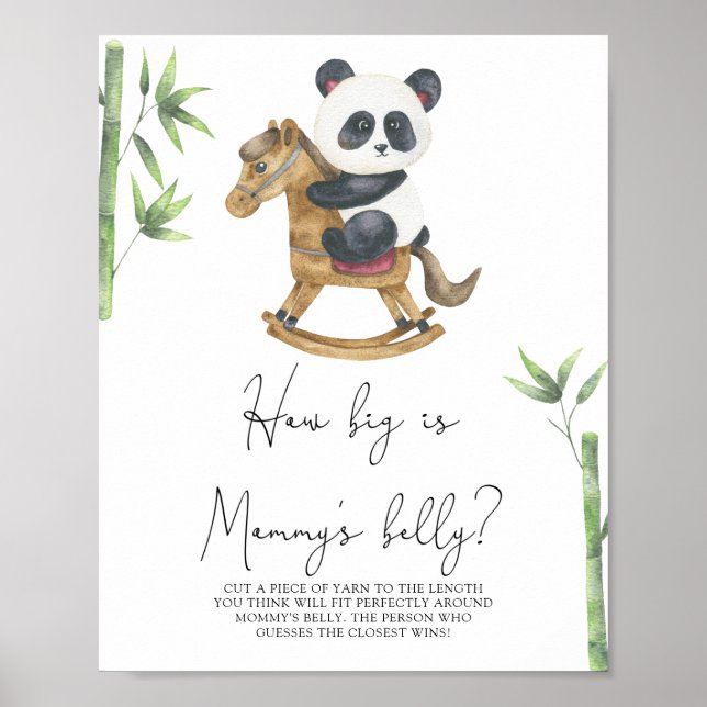 Poster Panda Bear - Quão grande é a barriga da mamãe jogo (Frente)