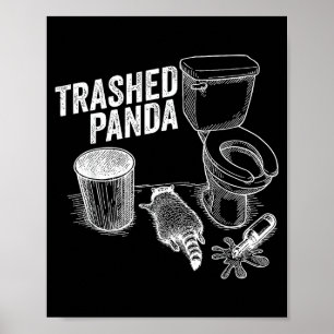 Poster Panda Bebado Engraçado Memes de Guaxinim Bêbado Am