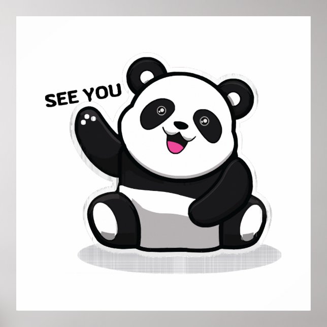 Poster panda bonitinho (Frente)