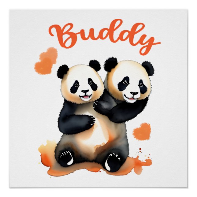 Pôster Panda Buddy (Frente)