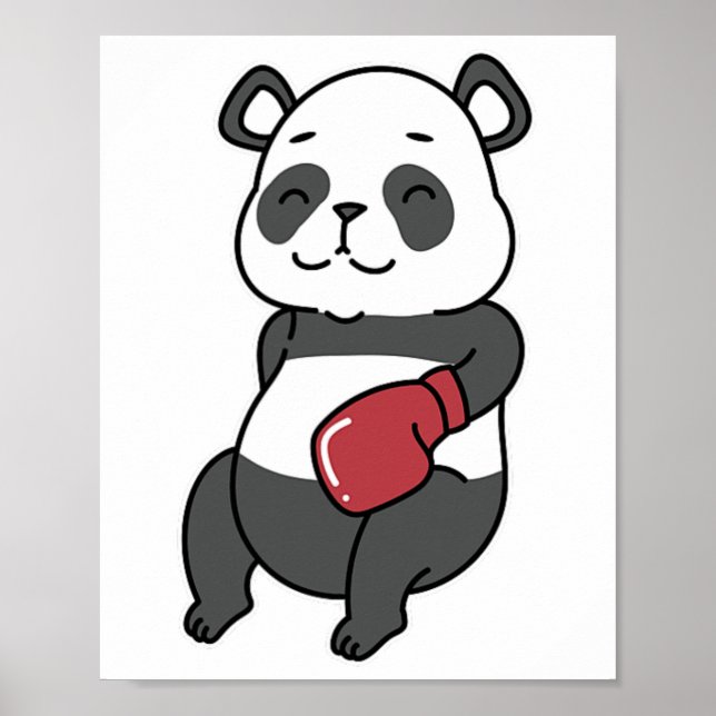 Poster Panda faz boxing (Frente)