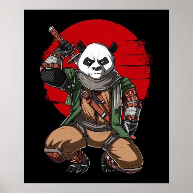 Poster Panda Ninja Samurai (Frente)