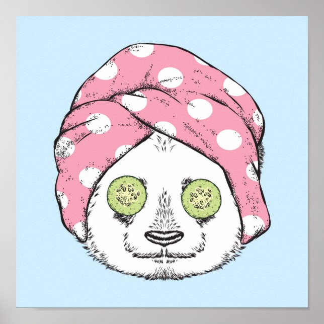 Poster Panda No Spa (Frente)