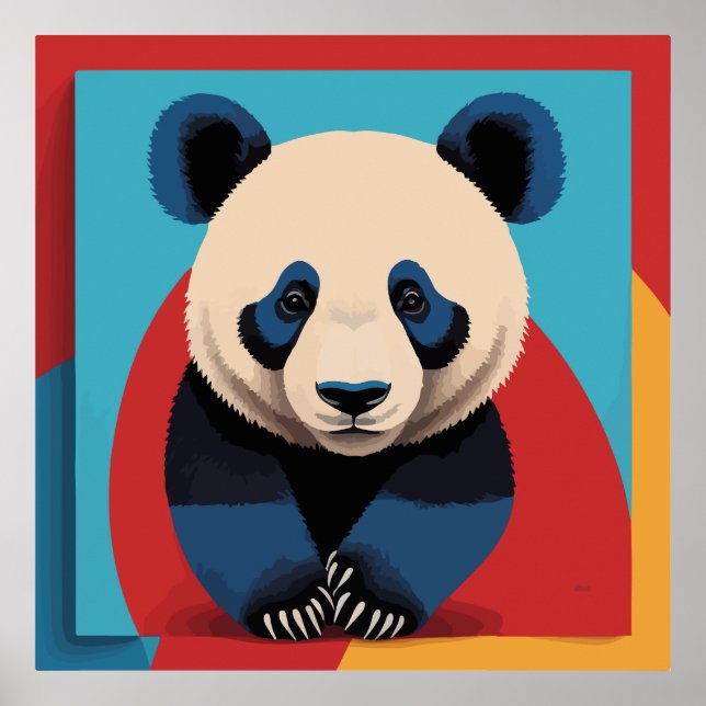 Poster Panda pop art (Frente)