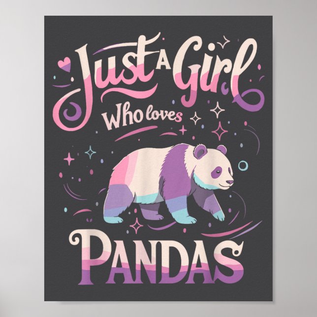 Poster Panda Shirt Women Men Cute Funny  (Frente)