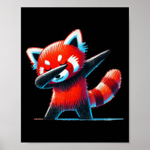 Poster Panda Vermelha Cuja Batida É Para A Vida Selvagem