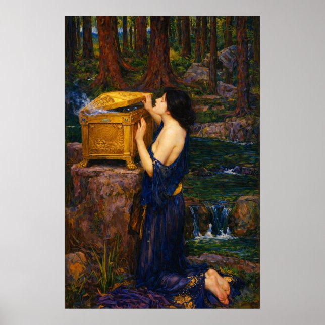 Poster Pandora por John William Waterhouse  (Frente)
