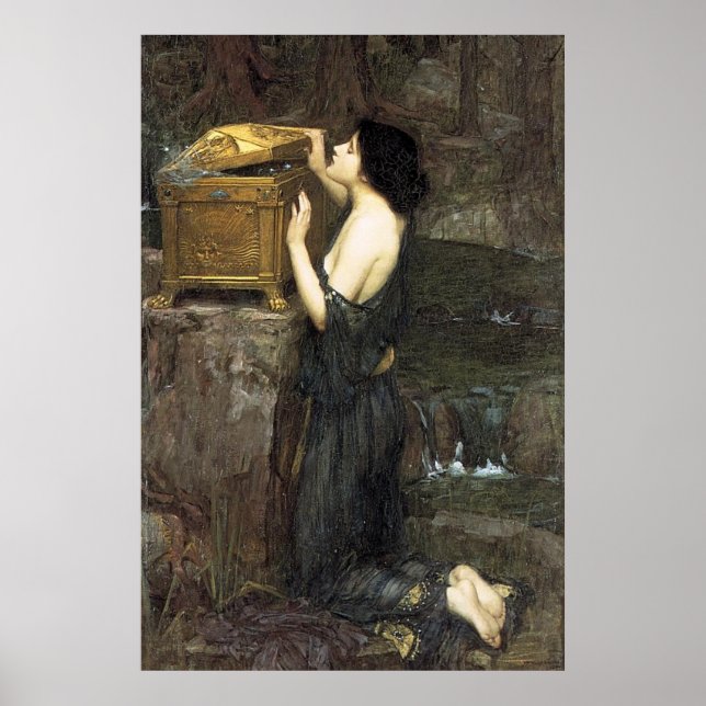 Poster PaNDoRA, por John William Waterhouse, 1896 (Frente)