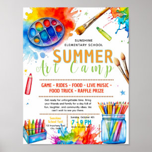 Poster Panfleto de angariação de fundos para acampamento