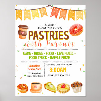 Poster Panfleto de angariação de fundos para pais com pas