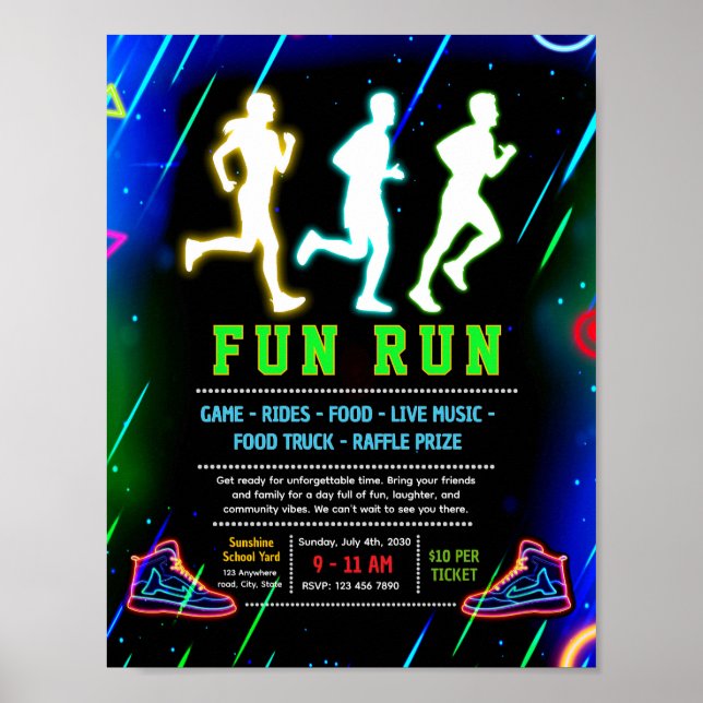 Poster Panfleto de captação de recursos para corrida dive (Frente)