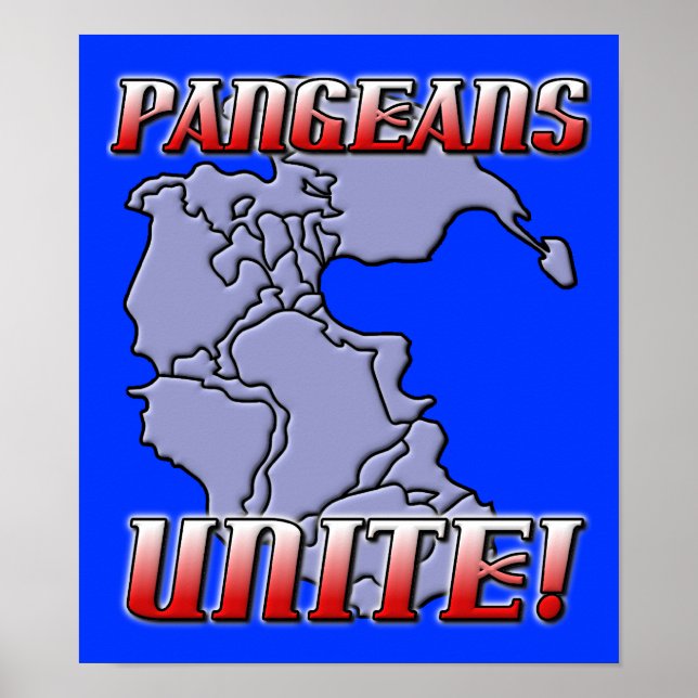 Pôster Pangea Unir Cartaz de Geografia (Frente)