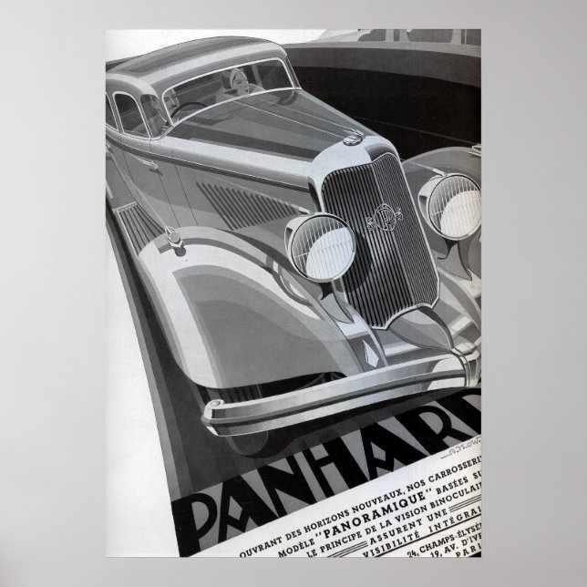 Poster Panhard Carro vintage (Frente)