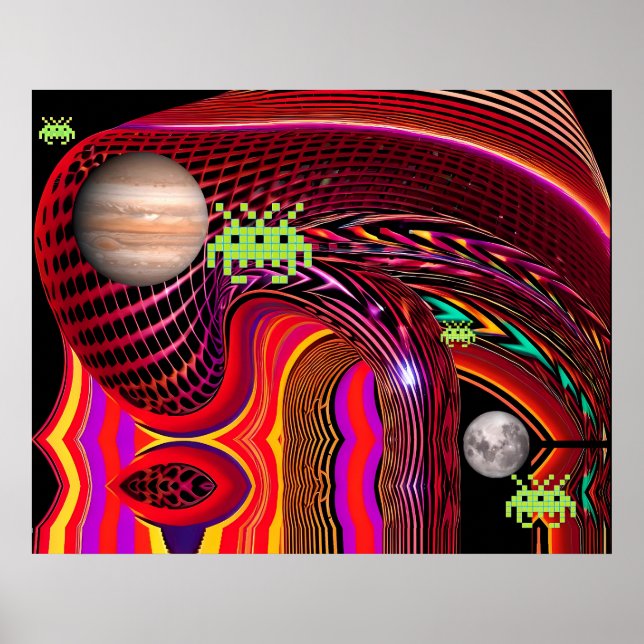 Poster Pânico Solar Sistemático - Arte Surreal do Ken Gag (Frente)