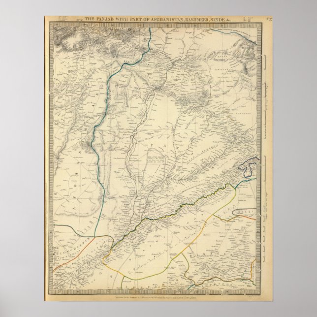 Poster Panjab, Afghanistan, Kashmeer, Sinde (Frente)