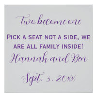 Pano de Fundo de Casamento Roteiro Roxo Personaliz