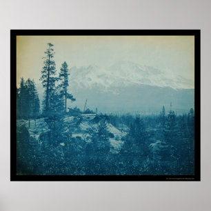 Poster Panorama 1899 de Shasta da montagem