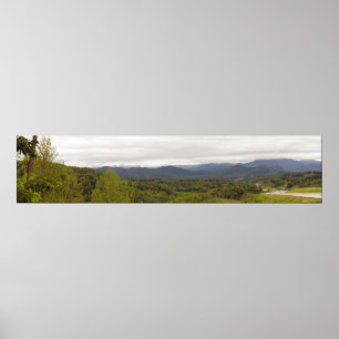 Poster panorama Blue Ridge na I-26 próxima à fronteira 
